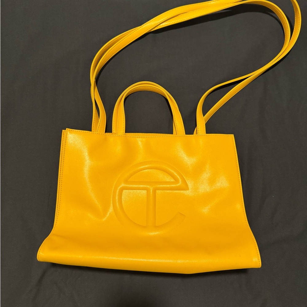 Telfar Mustard Yellow Medium Shopper Tote Bag